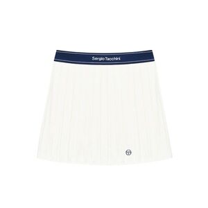 Sergio Tacchini Pique Pleats Tennis Skirt w/ Navy Logo Waistband, size S, NWT